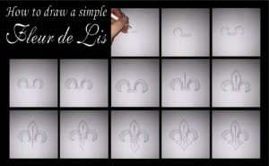 How to draw a fleur de lis